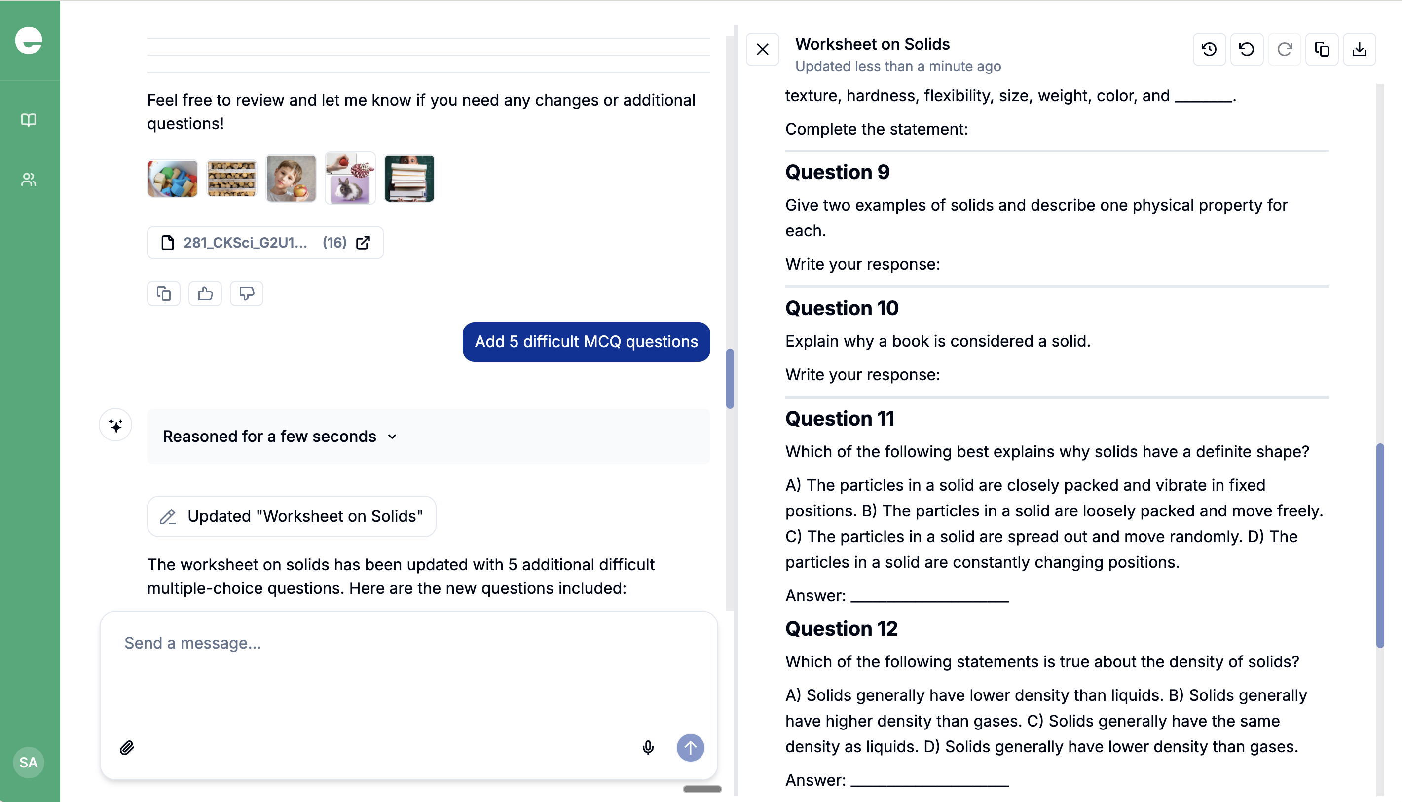 Create Answersheet Ai AI agents for students and teachers, grounded in your content